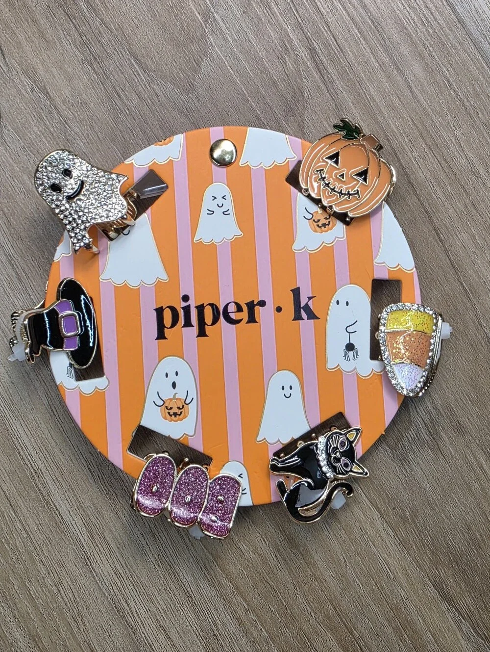 🔹️NWT Halloween Rhinestone Miniature Metal Claw Hair Clips Set of 6
